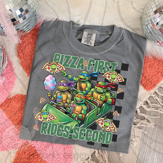 PIZZA FIRST RIDES SECOND