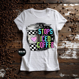 SUSPECT IS BROKE BUT STOPS FOR ICED COFFEE