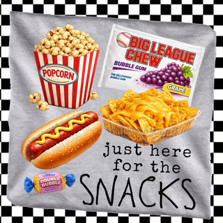 JUST HERE FOR THE SNACKS