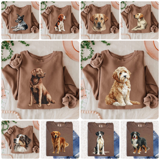 FAUX NEEDLEPOINT DOGS