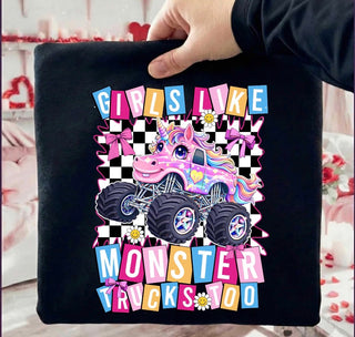 GIRLS LIKE MONSTER TRUCKS TOO