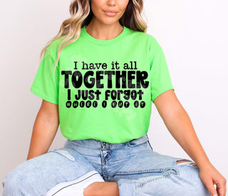 I HAVE IT ALL TOGETHER