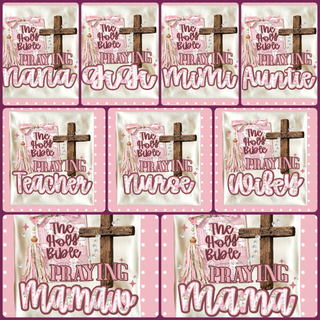 PRAYING (choose name from pics)