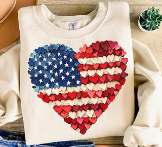 AMERICAN FLAG HEART