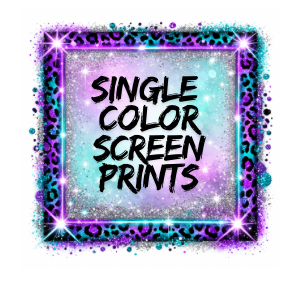 SINGLE COLOR SCREEN PRINT TRANSFERS